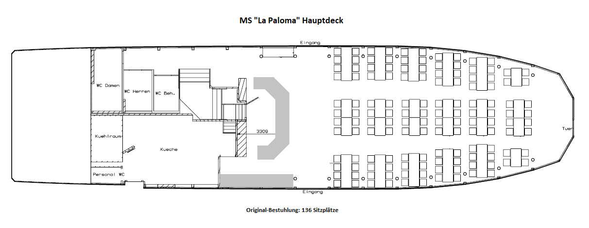 - MS La Paloma Hauptdeck Originalbestuhlung - MS LA PALOMA