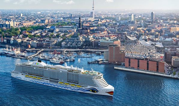 - AIDA vor Elbphilharmonie - Abendliche Fahrt zur Taufe AIDAcosma  - AIDA vor Elbphilharmonie - Abendliche Fahrt zur Taufe AIDAcosma